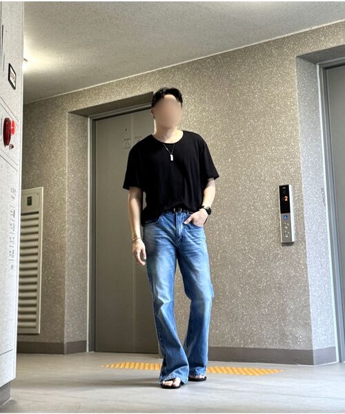 WESLEYHYUSTON（ウェズリーユーストン）の「Sleek zipper detail boots cut denim pants mid blue（デニムパンツ・メンズ・その他・SMALL/MEDIUM/LARGE）」の4枚目の写真