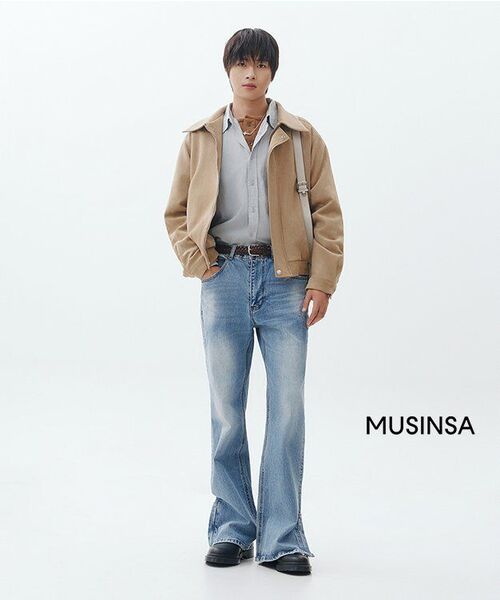 WESLEYHYUSTON（ウェズリーユーストン）の「Sleek zipper detail boots cut denim pants mid blue（デニムパンツ・メンズ・その他・SMALL/MEDIUM/LARGE）」の9枚目の写真