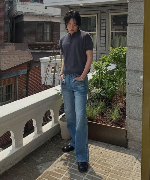 WESLEYHYUSTON（ウェズリーユーストン）の「Sleek zipper detail boots cut denim pants mid blue（デニムパンツ・メンズ・その他・SMALL/MEDIUM/LARGE）」の13枚目の写真