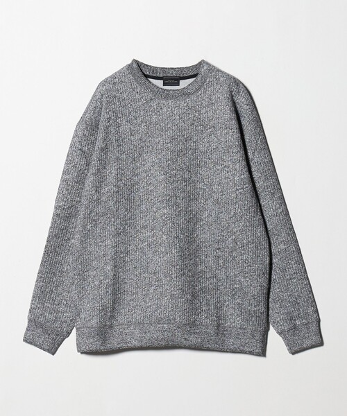 green label relaxing(グリーンレーベルリラクシング)の「メランジ ダブルフェイス クルーネック カットソー(Tシャツ/カットソー・メンズ・ブラック/ベージュ/ライトグレー・L/XL/M/S)」の12枚目の写真