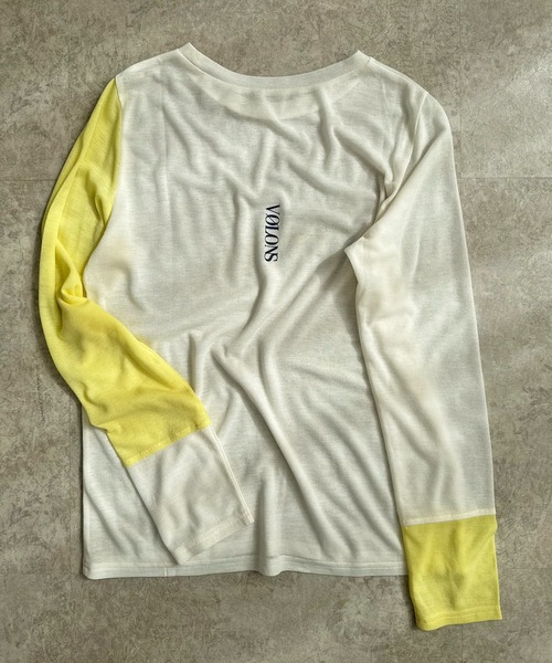 LHELBIE（レルビエ）の「バックロゴバイカラーカットトップス（Tシャツ/カットソー・レディース・ブラック/アイボリー/レッド・M）」の19枚目の写真