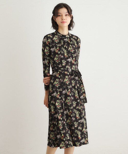 LAURA ASHLEY(ローラアシュレイ)の「【洗える/ジャージ素材/同柄アイテムあり】ベリーズ スペースド柄ワンピース(ワンピース・レディース・ブラック系・38/40)」の16枚目の写真