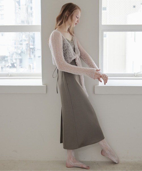 etre loin(エトルワン)の「Mohair crochet ribbon cardigan(カーディガン/ボレロ・レディース・ホワイト/ライトグレー/ピンク・M)」の19枚目の写真