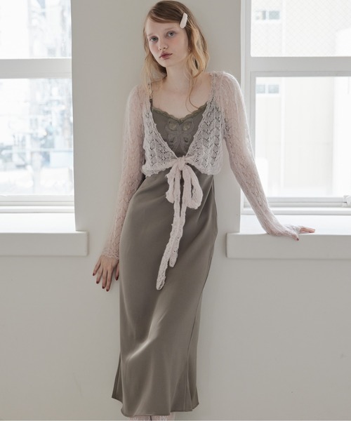 etre loin(エトルワン)の「Mohair crochet ribbon cardigan(カーディガン/ボレロ・レディース・ホワイト/ライトグレー/ピンク・M)」の18枚目の写真