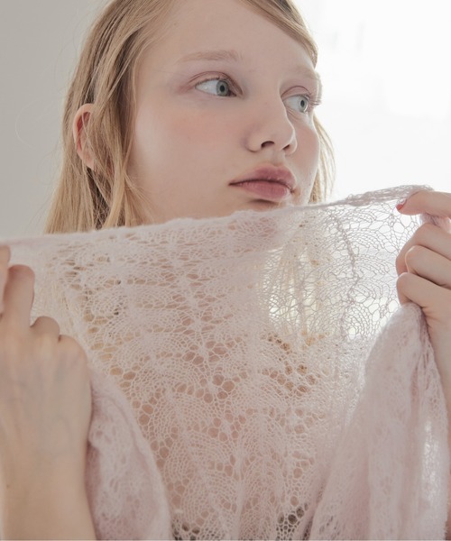 etre loin(エトルワン)の「Mohair crochet ribbon cardigan(カーディガン/ボレロ・レディース・ホワイト/ライトグレー/ピンク・M)」の16枚目の写真