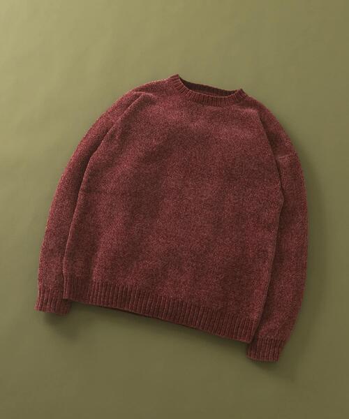 ITEMS URBANRESEARCH(アイテムズ アーバンリサーチ)の「真冬の正解 モール クルーネック ニット(ニット/セーター・メンズ・バーガンディー/グリーン/グレー/ブラック・MEDIUM/LARGE)」の4枚目の写真