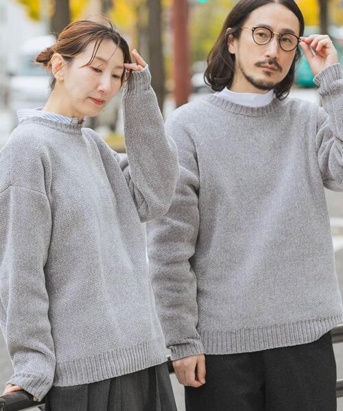 ITEMS URBANRESEARCH(アイテムズ アーバンリサーチ)の「真冬の正解 モール クルーネック ニット(ニット/セーター・メンズ・バーガンディー/グリーン/グレー/ブラック・MEDIUM/LARGE)」の19枚目の写真