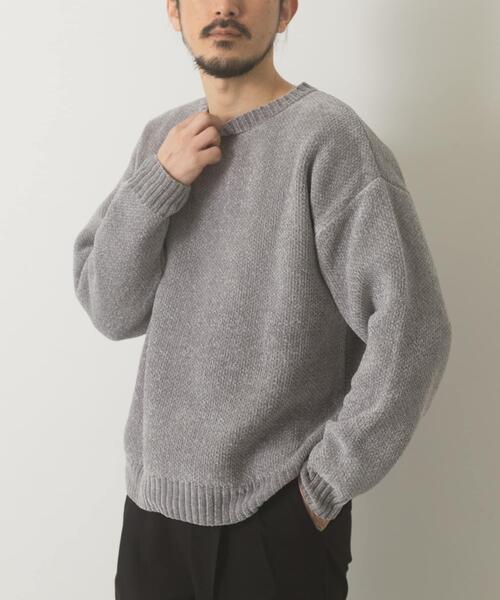 ITEMS URBANRESEARCH（アイテムズ アーバンリサーチ）の「真冬の正解 モール クルーネック ニット（ニット/セーター・メンズ・バーガンディー/グリーン/グレー/ブラック・MEDIUM/LARGE）」の5枚目の写真