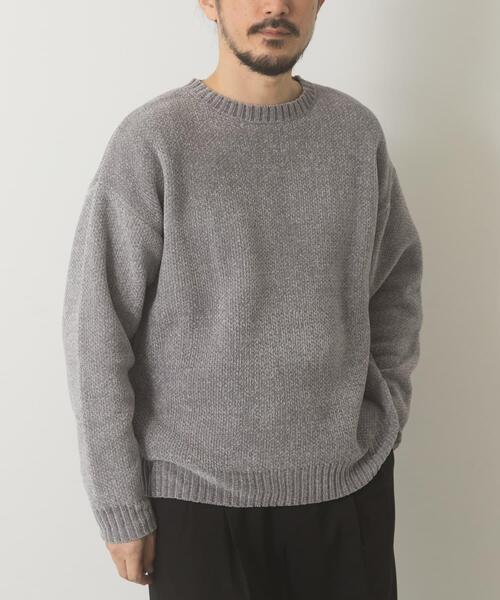 ITEMS URBANRESEARCH（アイテムズ アーバンリサーチ）の「真冬の正解 モール クルーネック ニット（ニット/セーター・メンズ・バーガンディー/グリーン/グレー/ブラック・MEDIUM/LARGE）」の6枚目の写真