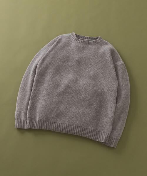 ITEMS URBANRESEARCH（アイテムズ アーバンリサーチ）の「真冬の正解 モール クルーネック ニット（ニット/セーター・メンズ・バーガンディー/グリーン/グレー/ブラック・MEDIUM/LARGE）」の8枚目の写真