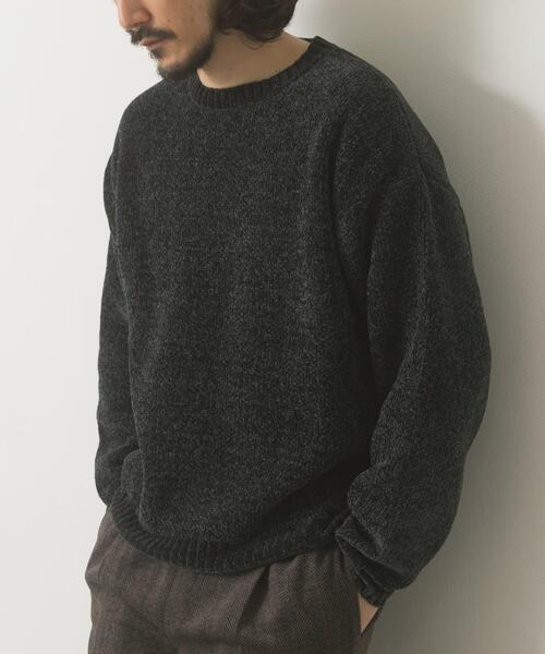ITEMS URBANRESEARCH（アイテムズ アーバンリサーチ）の「真冬の正解 モール クルーネック ニット（ニット/セーター・メンズ・バーガンディー/グリーン/グレー/ブラック・MEDIUM/LARGE）」の11枚目の写真