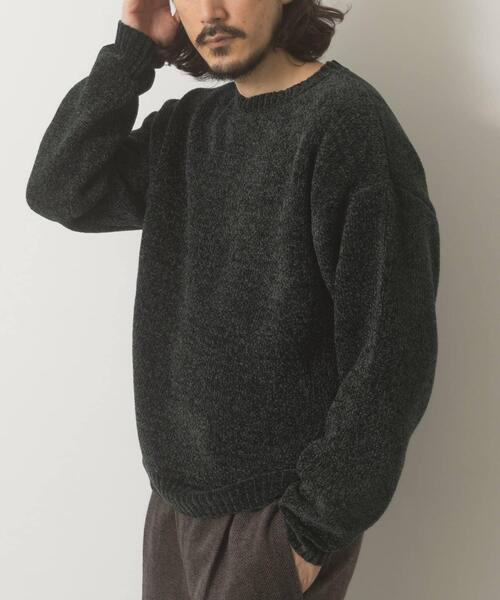 ITEMS URBANRESEARCH（アイテムズ アーバンリサーチ）の「真冬の正解 モール クルーネック ニット（ニット/セーター・メンズ・バーガンディー/グリーン/グレー/ブラック・MEDIUM/LARGE）」の12枚目の写真