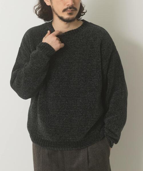 ITEMS URBANRESEARCH（アイテムズ アーバンリサーチ）の「真冬の正解 モール クルーネック ニット（ニット/セーター・メンズ・バーガンディー/グリーン/グレー/ブラック・MEDIUM/LARGE）」の14枚目の写真