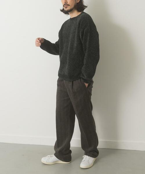 ITEMS URBANRESEARCH（アイテムズ アーバンリサーチ）の「真冬の正解 モール クルーネック ニット（ニット/セーター・メンズ・バーガンディー/グリーン/グレー/ブラック・MEDIUM/LARGE）」の15枚目の写真