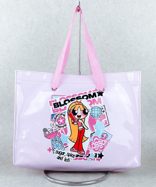 FLAPPER(フラッパー)の「FLAPPER フラッパー:パワーパフ ガールズ ショッパートート(トートバッグ・レディース・グリーン/ピンク/サックスブルー・FREE)」の3枚目の写真