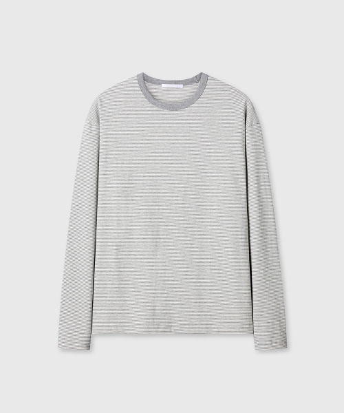 DIVEIN(ダイブイン)の「UNIFORM STRIPE LONG SLEEVE (MELANGE/GRAY)(Tシャツ/カットソー・メンズ・その他・0/1/2)」の3枚目の写真