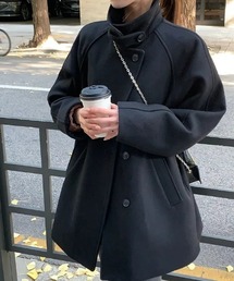 FAVORITO（ファヴォリート）の「スタンドカラーシングルブレストメルトンジャケット（ステンカラーコート）」