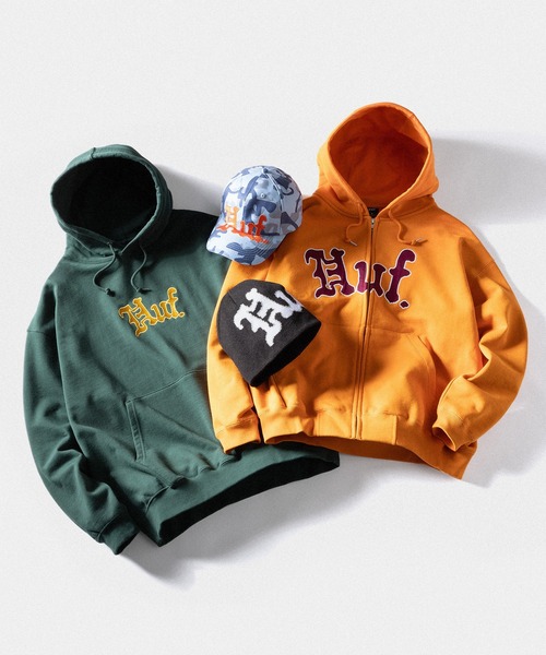 NOBLE FULL ZIP FLEECE HOODIE（パーカー）｜HUF（ハフ）の