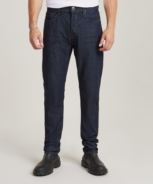 G-STAR(ジースター)の「3301 SLIM JEANS/ヴィンテージライクベーシックスリムテーパードジーンズ(デニムパンツ・メンズ・インディゴブルー・34/32/29/32/30/32/31/32/32/32/33/32)」の1枚目の写真
