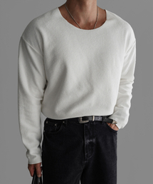 BOWLOW PRODUCT（バウロープロダクト）の「Cotton Boat Neck Knit Tee [Ivory]（Tシャツ/カットソー・メンズ）」