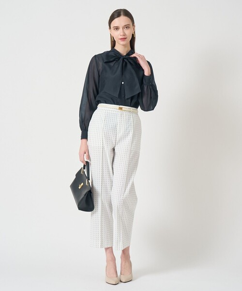 ANAYI（アナイ）の「【Eternal Line 2026】ドットジャガードテーパードパンツ（その他パンツ・レディース・ブラック/ホワイト・34/36/38）」の5枚目の写真