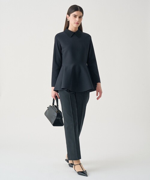 ANAYI（アナイ）の「【Eternal Line 2026】ドットジャガードテーパードパンツ（その他パンツ・レディース・ブラック/ホワイト・34/36/38）」の8枚目の写真