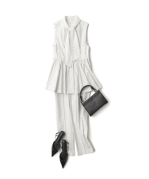 ANAYI（アナイ）の「【Eternal Line 2026】ドットジャガードテーパードパンツ（その他パンツ・レディース・ブラック/ホワイト・34/36/38）」の18枚目の写真