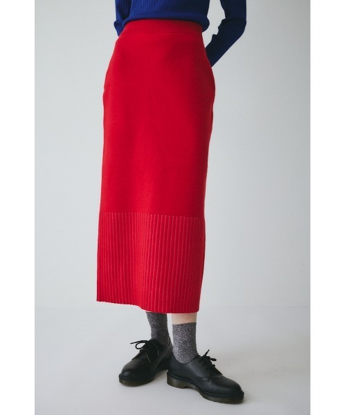 HeRIN.CYE(ヘリンドットサイ)の「Knit skirt ニットスカート(スカート・レディース・レッド/グレー・FREE)」の16枚目の写真