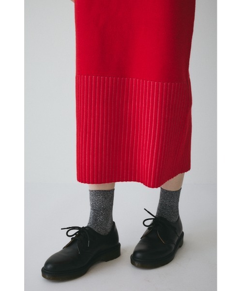 HeRIN.CYE(ヘリンドットサイ)の「Knit skirt ニットスカート(スカート・レディース・レッド/グレー・FREE)」の14枚目の写真
