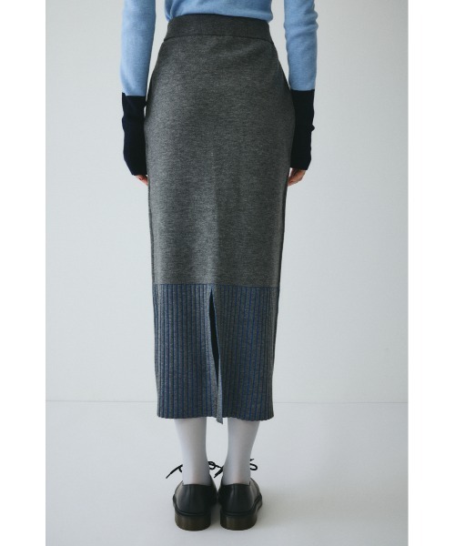 HeRIN.CYE(ヘリンドットサイ)の「Knit skirt ニットスカート(スカート・レディース・レッド/グレー・FREE)」の7枚目の写真