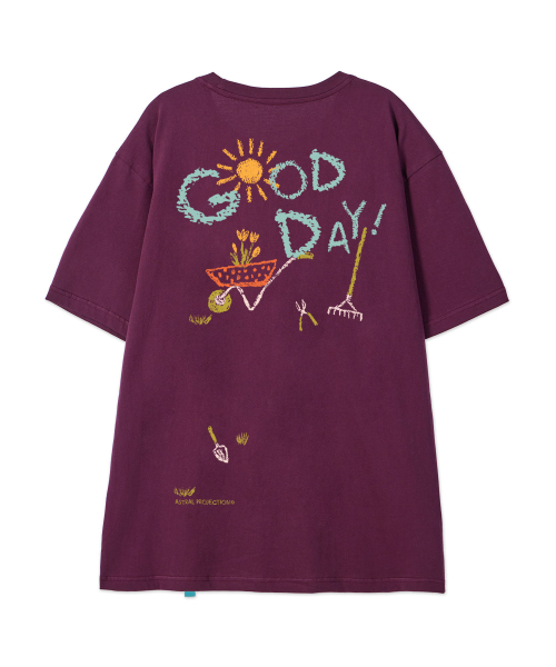 ASTRAL PROJECTION（アストラルプロジェクション）の「[グッドデイ]コットンルーズフィット半袖Tシャツ_プラムパープル（Tシャツ/カットソー・メンズ・その他・LARGE/MEDIUM/X-LARGE/XX-LARGE）」の4枚目の写真