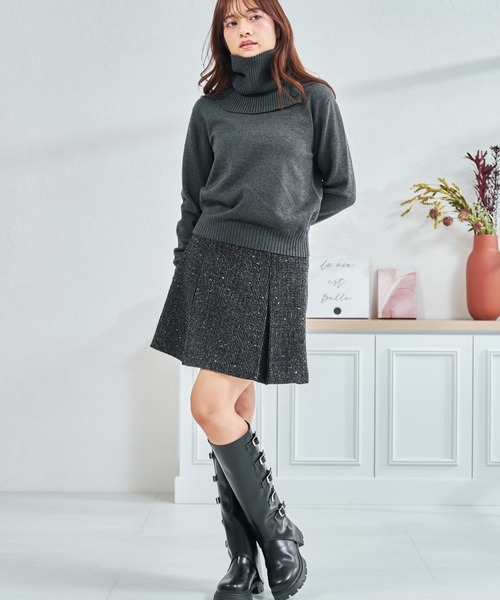 MISCH MASCH(ミッシュマッシュ)の「ZOZO限定 ネックウォーマー2wayニット(ニット/セーター・レディース・アイボリー/グレー・フリ-)」の22枚目の写真