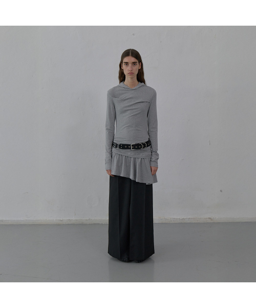 LCDC TM(エルシーディーシーティーエム)の「HOODED JERSEY DRESS (MELANGE GREY)(ワンピース・レディース・その他・SMALL/MEDIUM)」の1枚目の写真