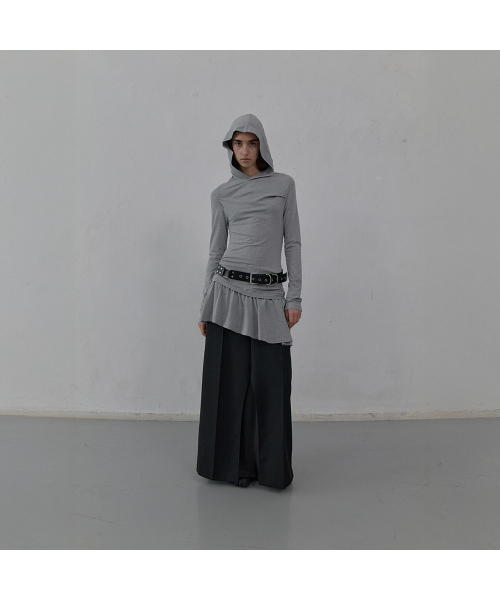 LCDC TM(エルシーディーシーティーエム)の「HOODED JERSEY DRESS (MELANGE GREY)(ワンピース・レディース・その他・SMALL/MEDIUM)」の4枚目の写真