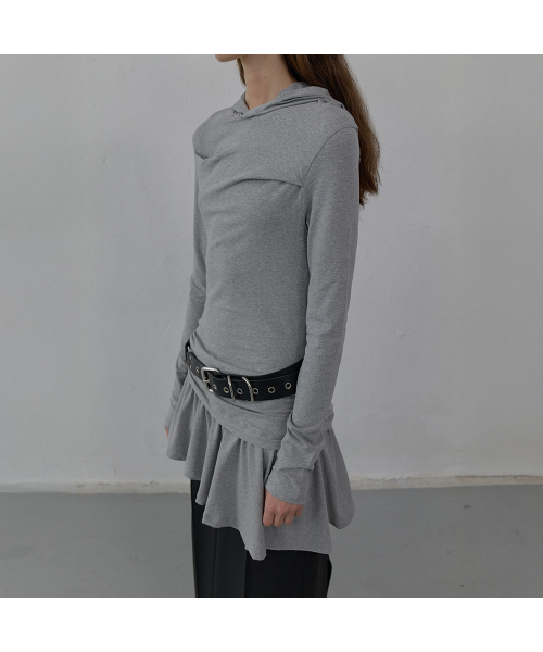 LCDC TM(エルシーディーシーティーエム)の「HOODED JERSEY DRESS (MELANGE GREY)(ワンピース・レディース・その他・SMALL/MEDIUM)」の5枚目の写真