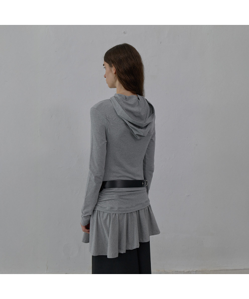 LCDC TM(エルシーディーシーティーエム)の「HOODED JERSEY DRESS (MELANGE GREY)(ワンピース・レディース・その他・SMALL/MEDIUM)」の6枚目の写真