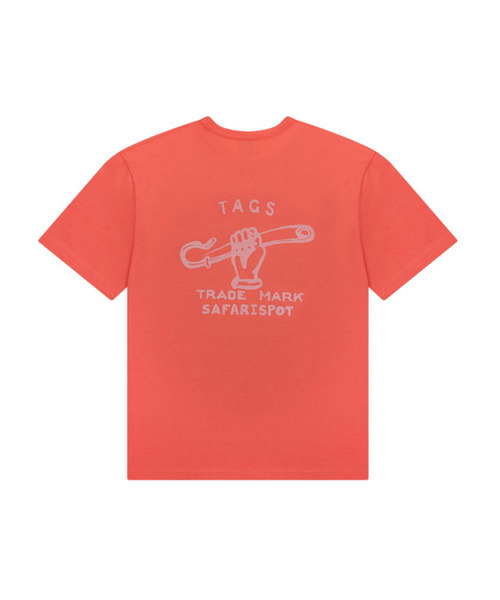 SAFARISPOT(サファリスポット)の「セーフティロゴTシャツ(コーラル)(Tシャツ/カットソー・レディース・オレンジ・FREE)」の2枚目の写真