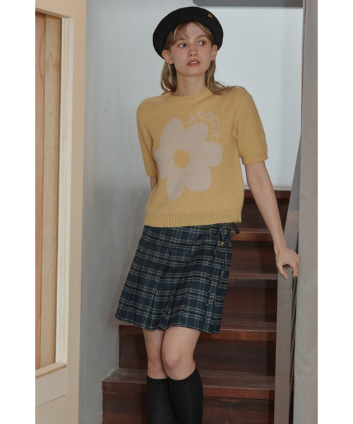 ANOETIC（アノエティック）の「CLASSIC CHECK WRAP SKIRT_NAVY（スカート・レディース・ネイビー・FREE）」の2枚目の写真
