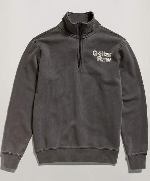 G-STAR（ジースター）の「Painted Garment Dyed Graphic Skipper/ヴィンテージライクガーメントダイハーフジップスタンドカラースウェット（スウェット・メンズ・グレー系その他/ブラック系その他・MEDIUM/SMALL/X-LARGE/LARGE）」の6枚目の写真
