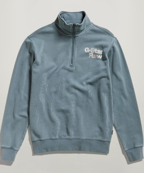 G-STAR（ジースター）の「Painted Garment Dyed Graphic Skipper/ヴィンテージライクガーメントダイハーフジップスタンドカラースウェット（スウェット・メンズ・グレー系その他/ブラック系その他・MEDIUM/SMALL/X-LARGE/LARGE）」の11枚目の写真