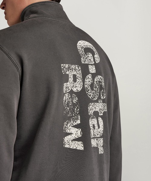 G-STAR（ジースター）の「Painted Garment Dyed Graphic Skipper/ヴィンテージライクガーメントダイハーフジップスタンドカラースウェット（スウェット・メンズ・グレー系その他/ブラック系その他・MEDIUM/SMALL/X-LARGE/LARGE）」の5枚目の写真