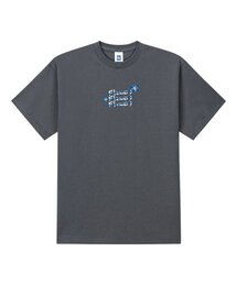 ブルーフラワー3 半袖Tシャツ グレー