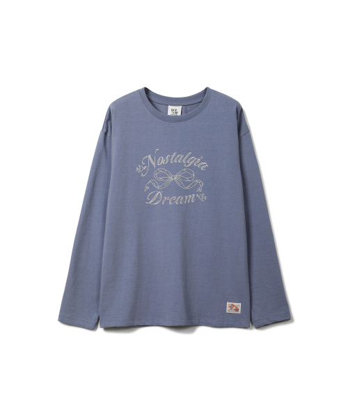 LOOPLOOP(ループループ)の「ノスタルジア コットン 長袖Tシャツ _イブニングブルー(Tシャツ/カットソー・レディース・その他・FREE)」の2枚目の写真