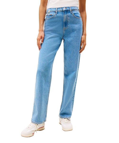 ハイライズスリムストレートエンブロイダリージーンズ（デニムパンツ