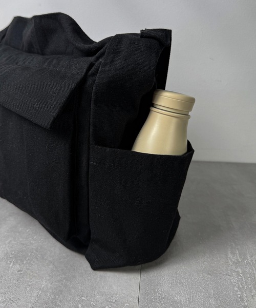 セール】11D67-MZ マルチポケット キャンバス ショルダーバッグ