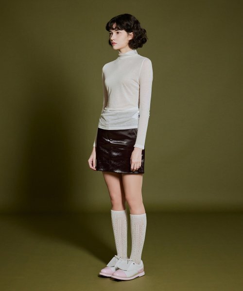 NEU GOLF(エヌイーユーゴルフ)の「SEE-THROUGH WOOL T-SHIRT - CREAM(Tシャツ/カットソー・レディース・その他・LARGE/MEDIUM/SMALL)」の5枚目の写真