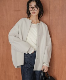 ノーカラージャケット（ベージュ系）ファッション通販 - ZOZOTOWN