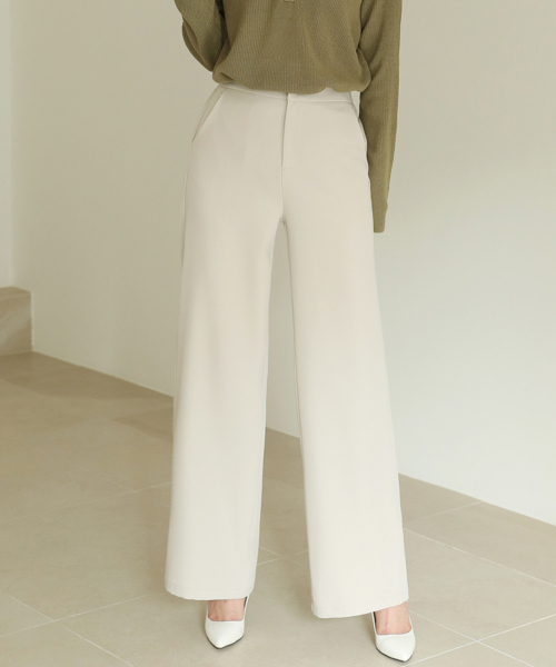 BBAEBBAE(ペッペ)の「リアバンディングワイドロングスラックス(スラックス・レディース・ブラック/オートミール・SMALL/MEDIUM/LARGE/X-LARGE)」の5枚目の写真