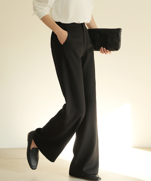 BBAEBBAE(ペッペ)の「リアバンディングワイドロングスラックス(スラックス・レディース・ブラック/オートミール・SMALL/MEDIUM/LARGE/X-LARGE)」の6枚目の写真