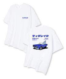 サーフィンカー オーバーサイズ 半袖Tシャツ ホワイト